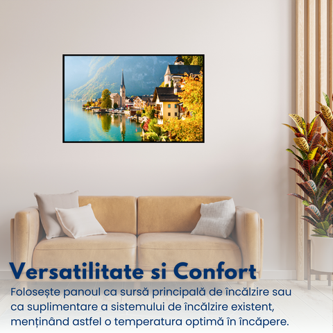 Panou radiant premium NovoSun ART cu termostat cu WiFi si telecomanda - Hallstatt