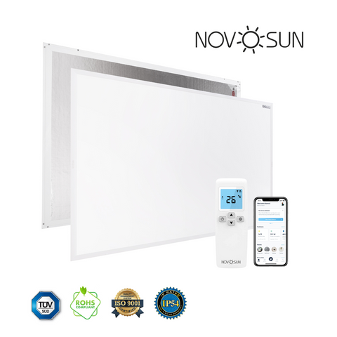 Panou radiant premium NovoSun cu termostat cu wifi si telecomanda