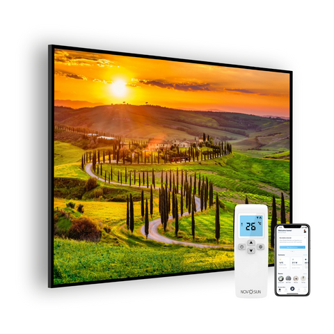 Panou radiant premium NovoSun ART cu termostat cu WiFi si telecomanda - Toscana