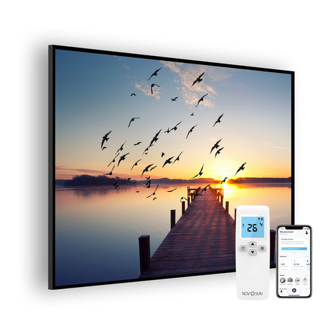 Panou radiant premium NovoSun ART cu termostat cu Wifi si telecomanda - Bridge