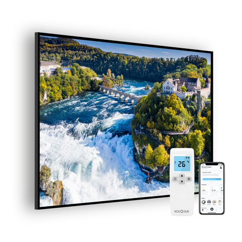 panou radiant premium novosun art rheinfall cu termostat cu telecomanda