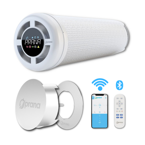 Recuperator Prana 150 ERP Premium WI-FI cu inel decorativ si capac antivant