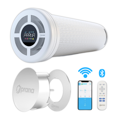 Recuperator Prana 200C ERP WI-FI cu inel decorativ si capac antivant